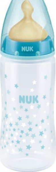 NUK - Μπιμπερό First Choice+ Γυάλινο 240ml Μ1 (0-6m) Θηλή Latex - 1τμχ